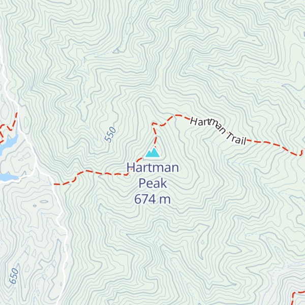 Map of Hartman Peak
