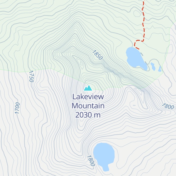 Map of Lakeview Mountain