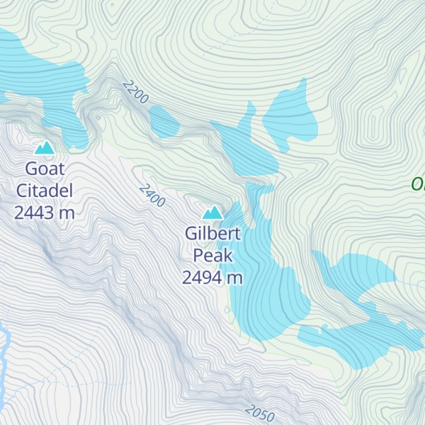 Map of Gilbert Peak