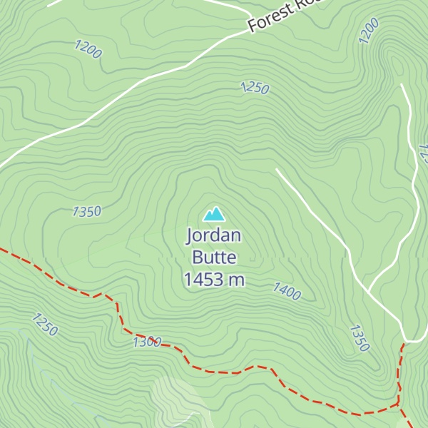 Map of Jordan Butte