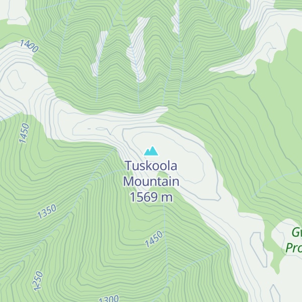 Map of Tuskoola Mountain