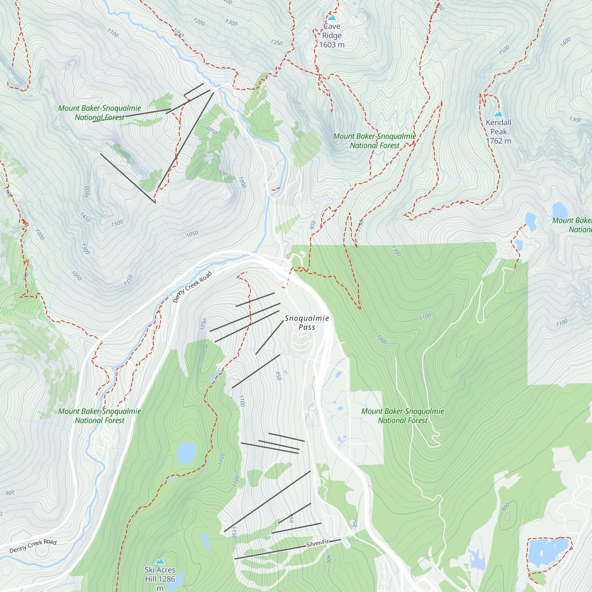 Snoqualmie Pass Visitor Center map