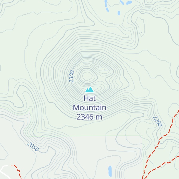 Map of Hat Mountain