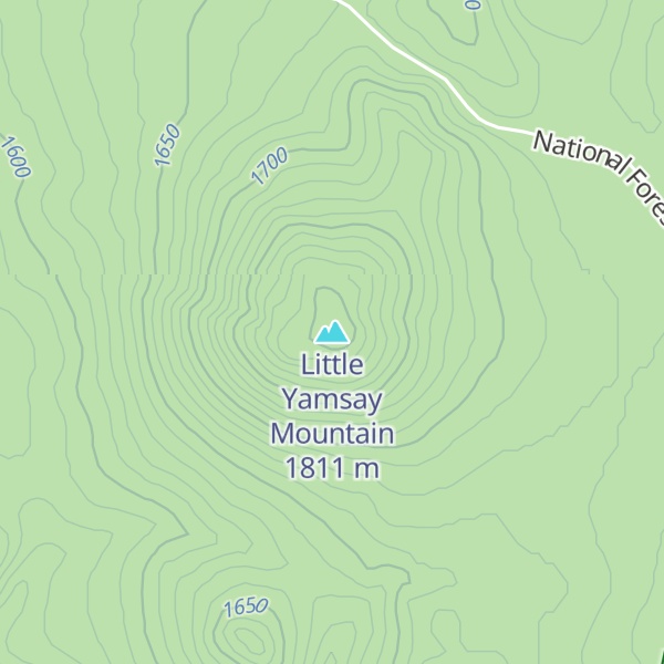 Map of Little Yamsay Mountain