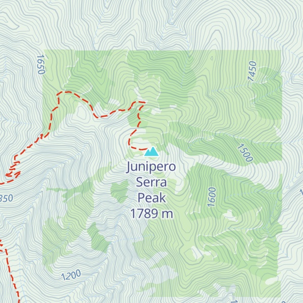 Map of Junipero Serra Peak