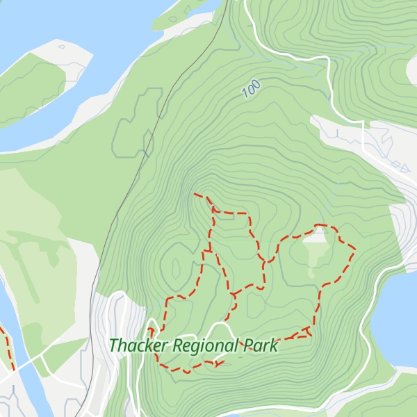 Map of Thacker Mountain