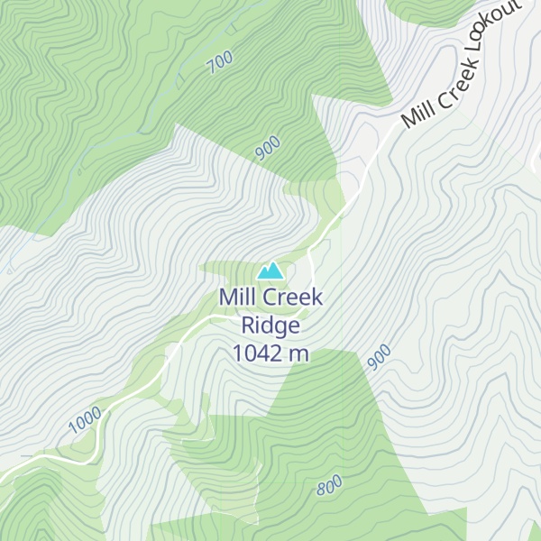 Map of Mill Creek Ridge