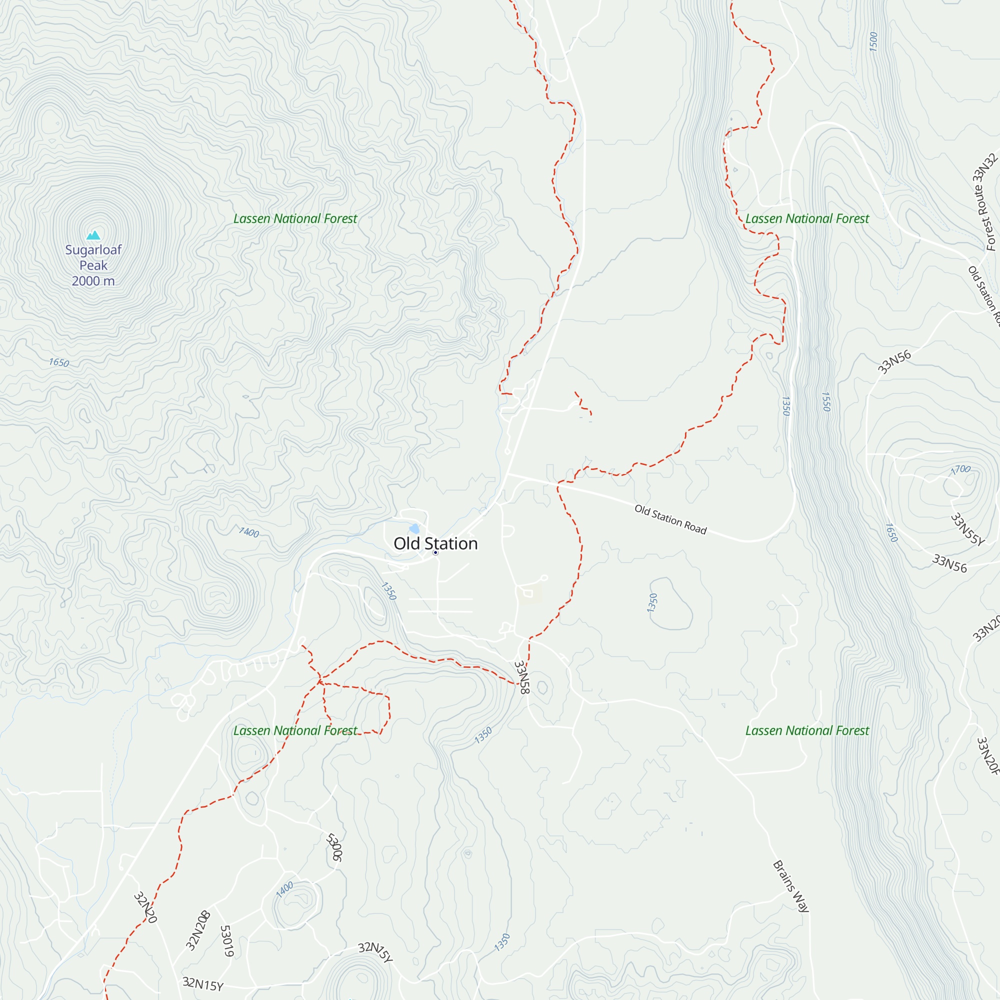 Old Station Visitor Information Center map
