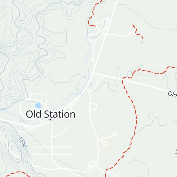 Map of Old Station Visitor Information Center