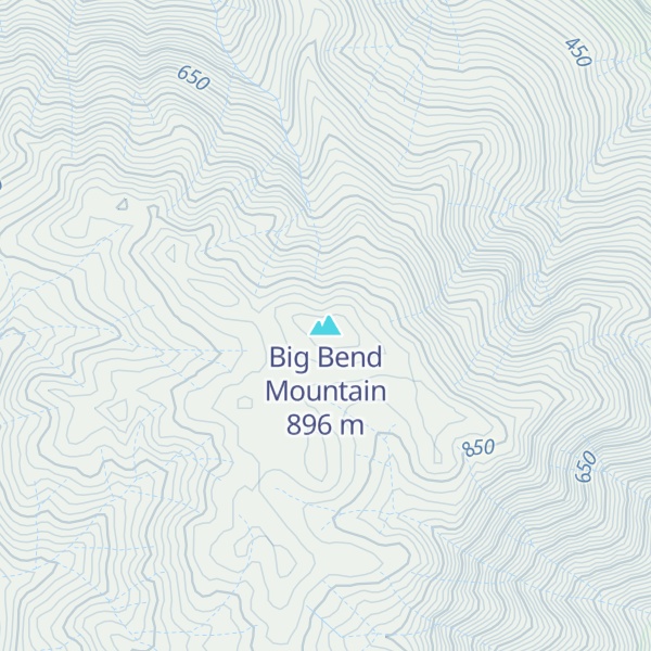 Map of Big Bend Mountain