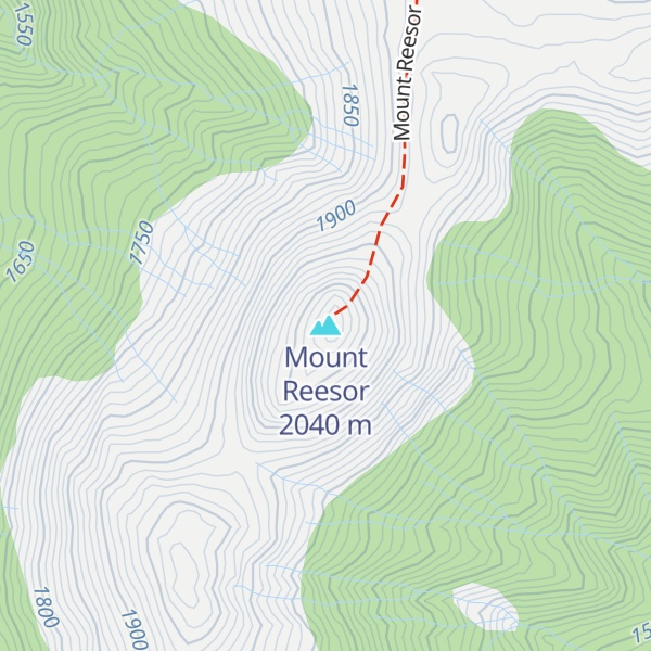 Map of Mount Reesor