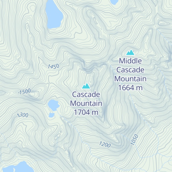 Map of Cascade Mountain