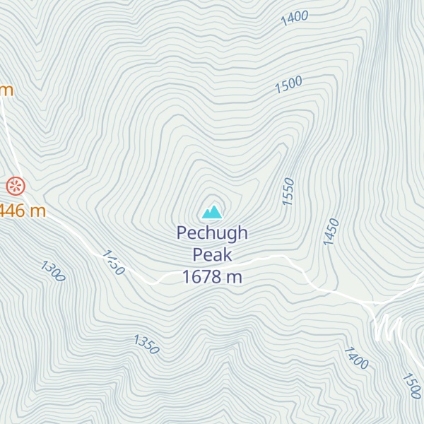 Map of Pechugh Peak