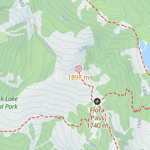 Map of Flora Peak