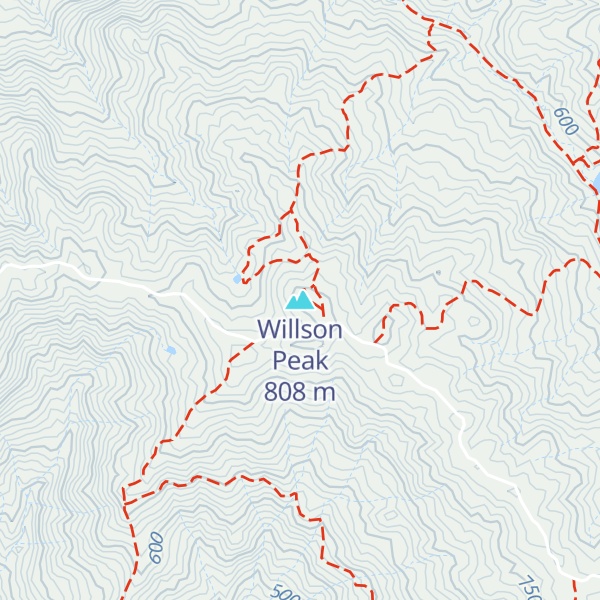 Map of Willson Peak