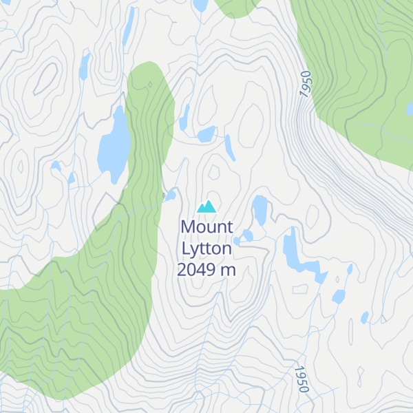 Map of Mount Lytton