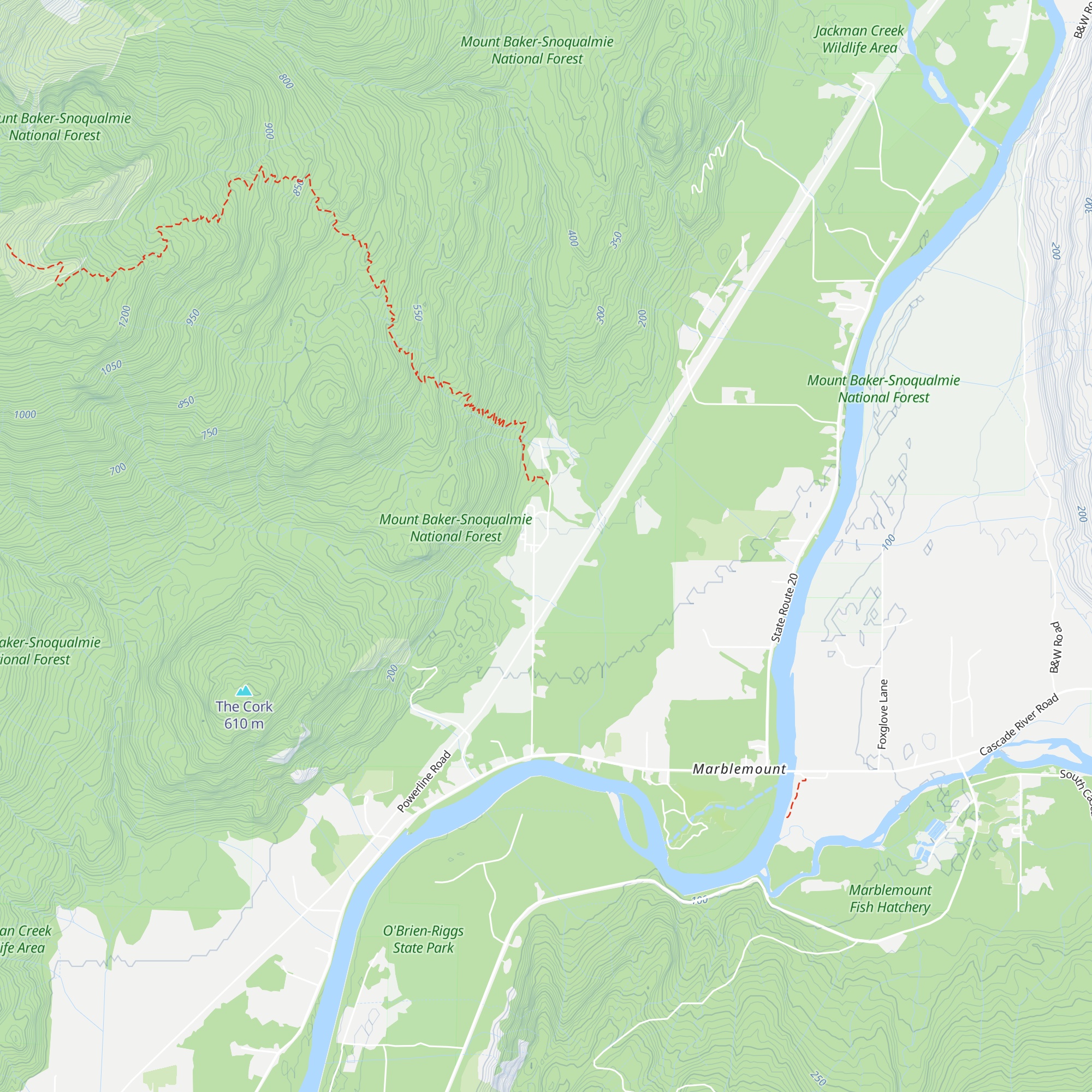 Wilderness Information Center map