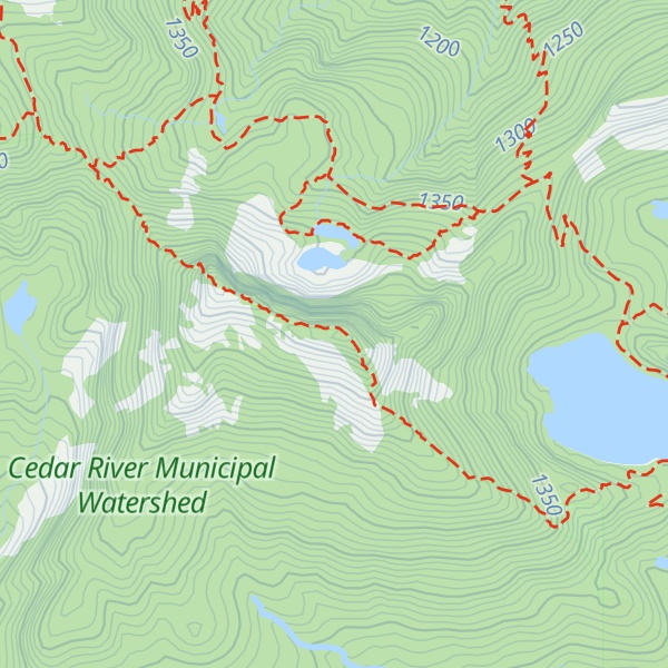 Map of Tinkham Peak