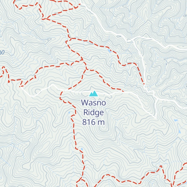 Map of Wasno Ridge