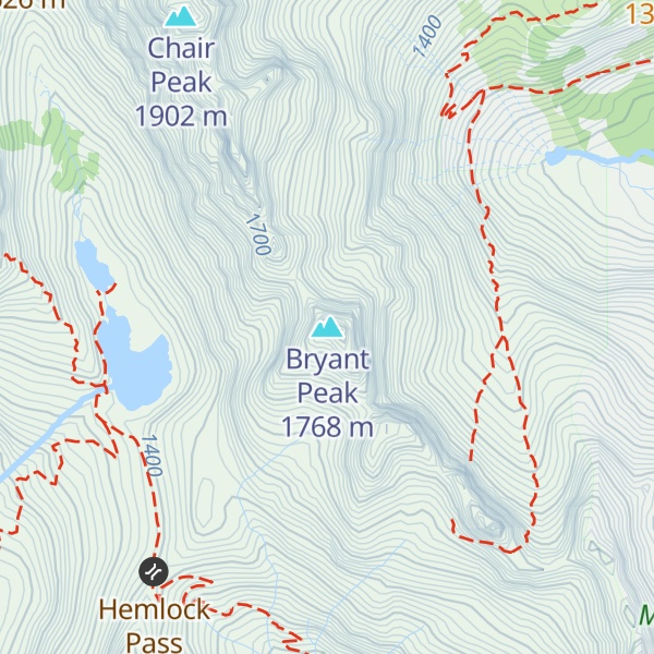 Map of Bryant Peak