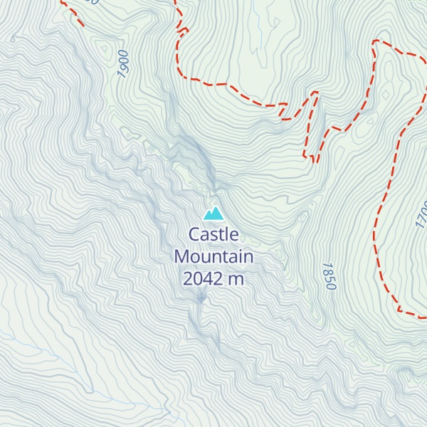 Map of Castle Mountain