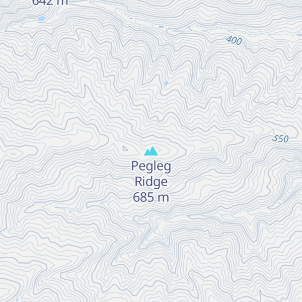 Map of Pegleg Ridge