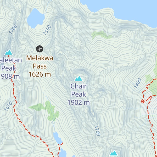 Map of Chair Peak