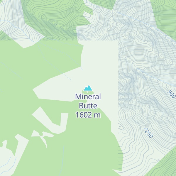 Map of Mineral Butte
