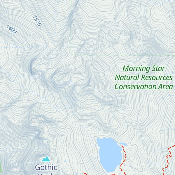 Map of Del Campo Peak