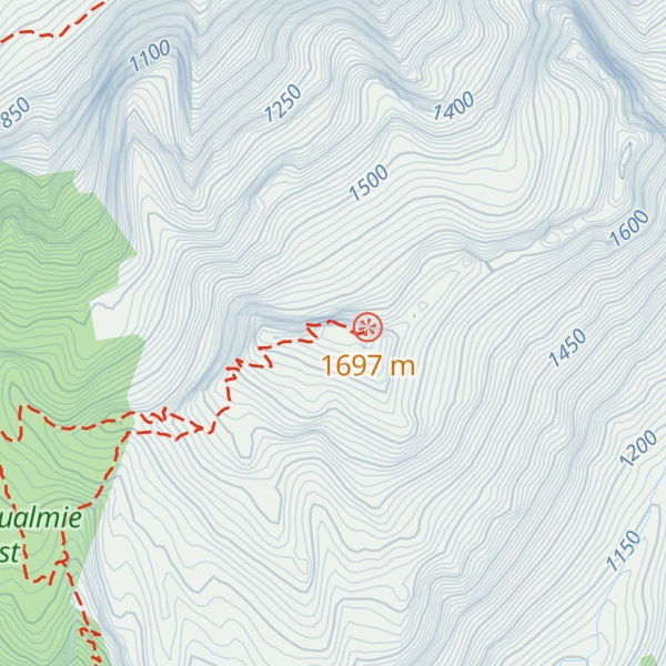 Map of Mount Dickerman