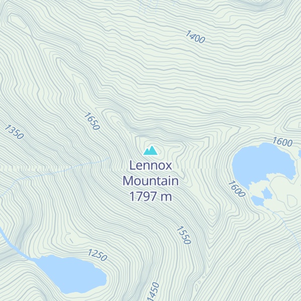 Map of Lennox Mountain