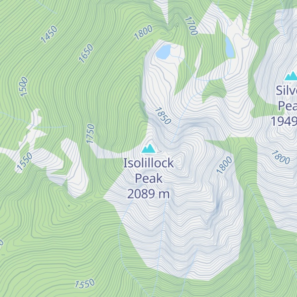Map of Isolillock Peak