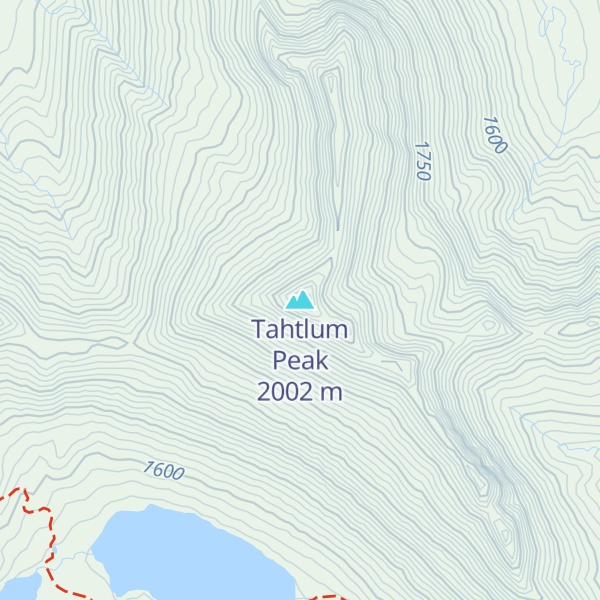 Map of Tahtlum Peak
