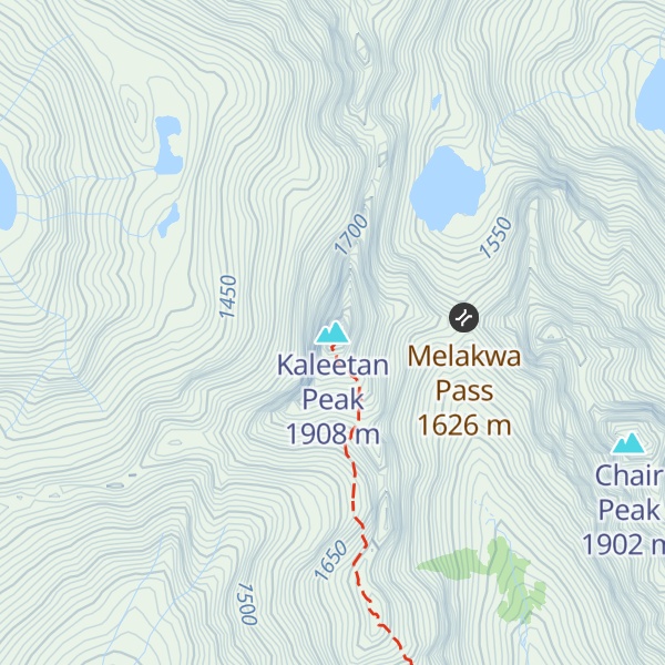 Map of Kaleetan Peak