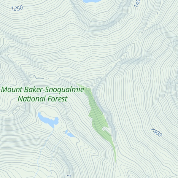 Map of Canoe Peak