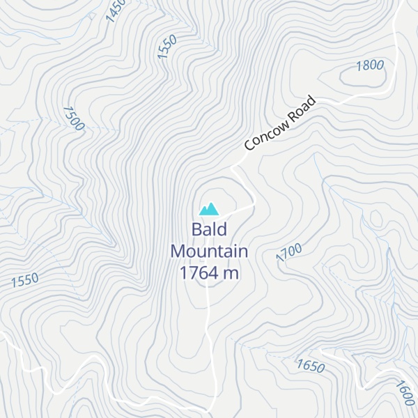 Map of Bald Mountain