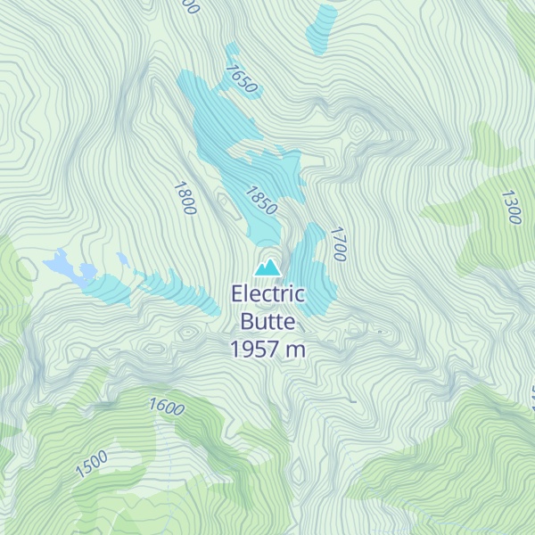 Map of Electric Butte