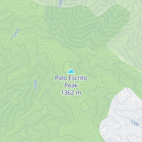 Map of Palo Escrito Peak