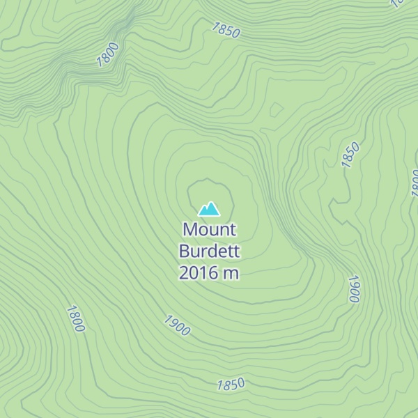 Map of Mount Burdett