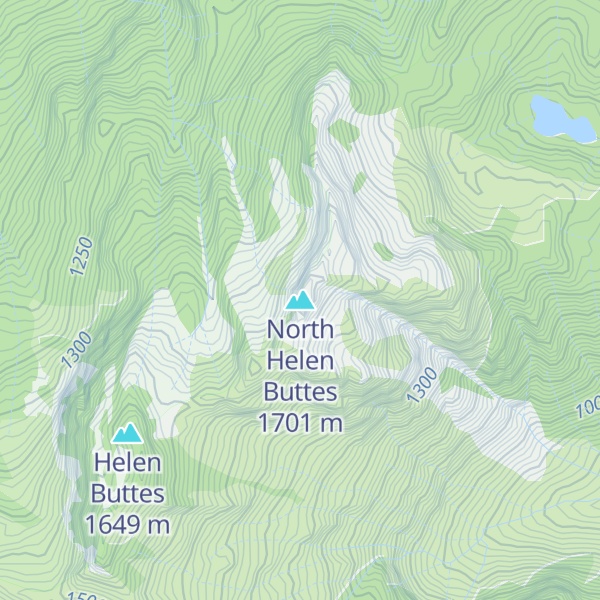 Map of North Helen Buttes