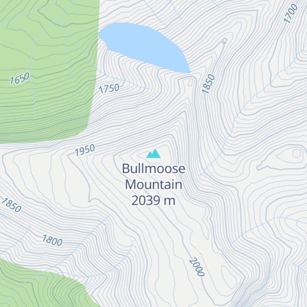 Map of Bullmoose Mountain