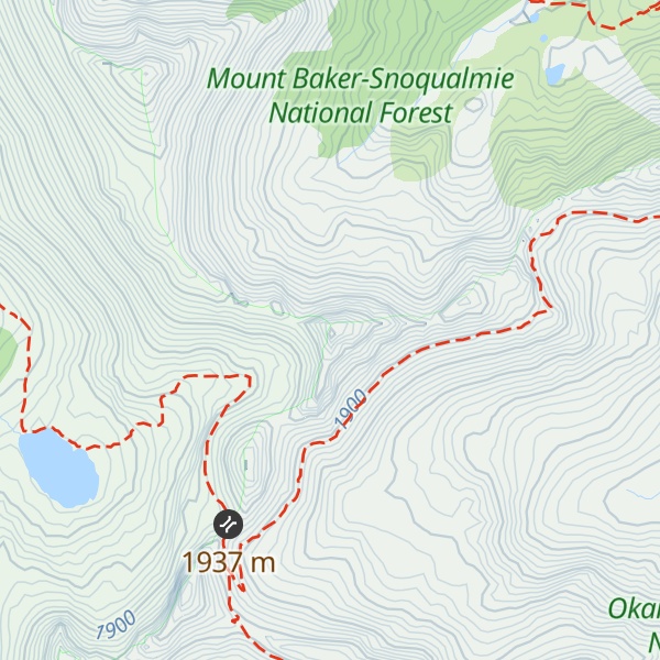 Map of Three Way Peak