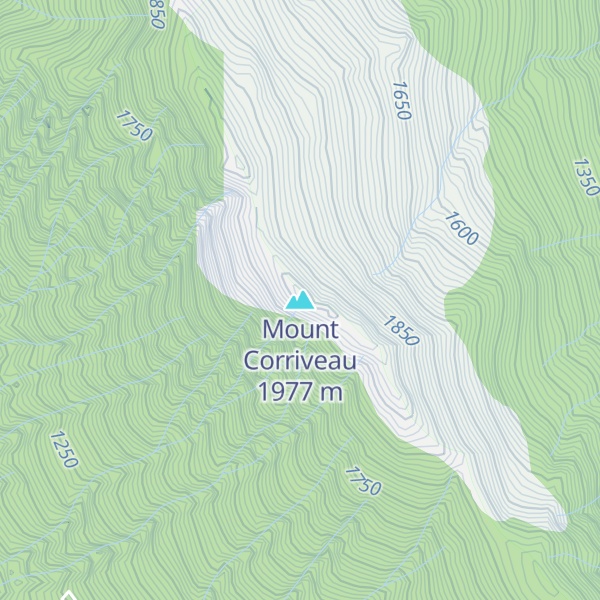 Map of Mount Corriveau