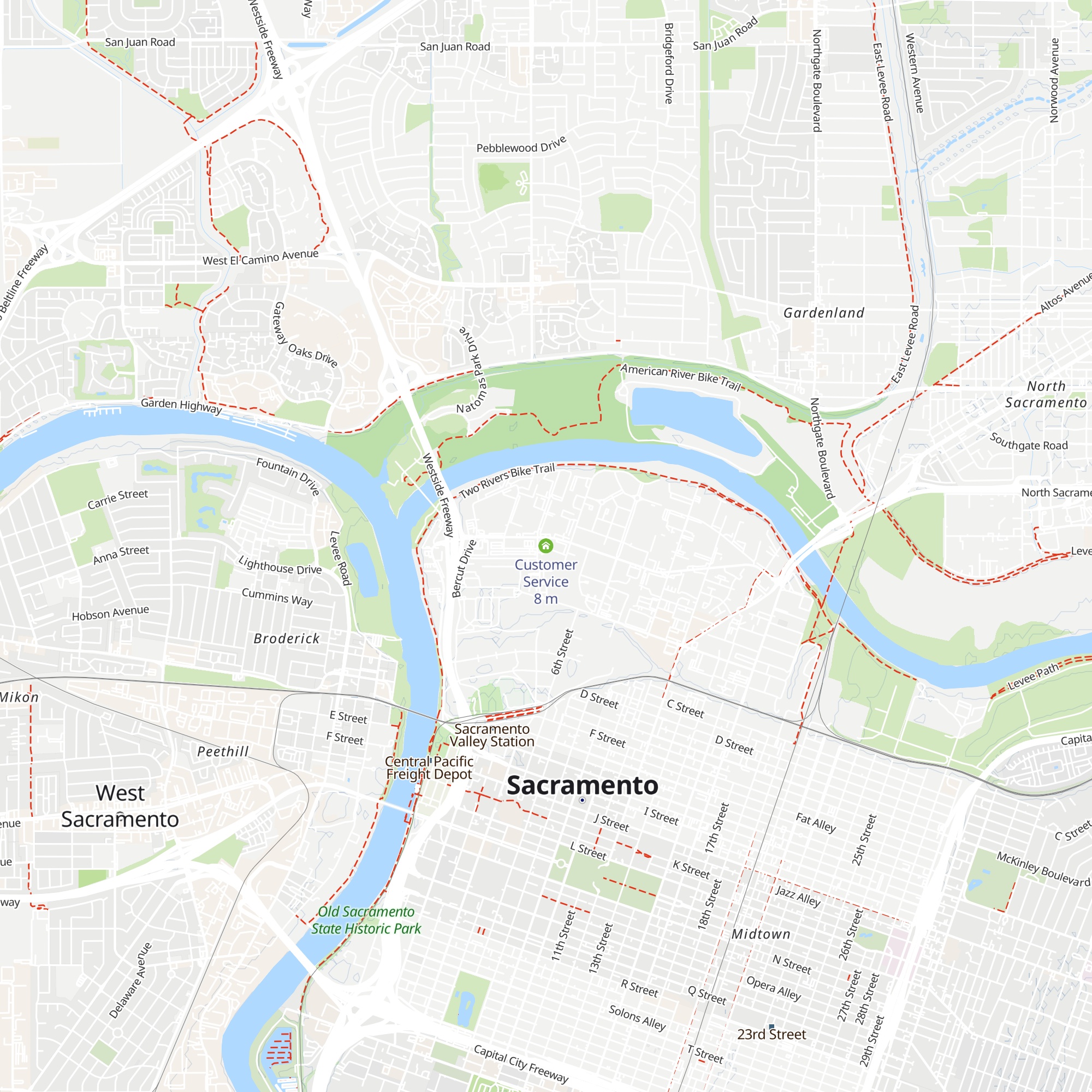 Customer Service map