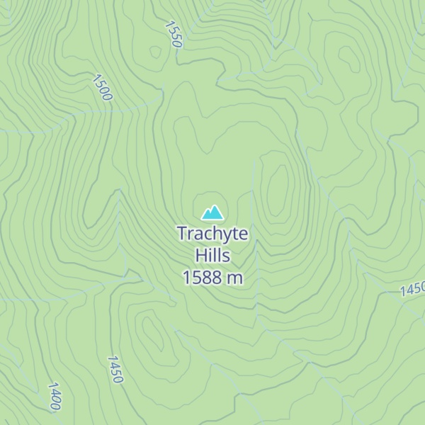 Map of Trachyte Hills