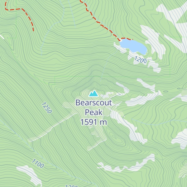 Map of Bearscout Peak