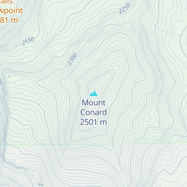 Map of Mount Conard