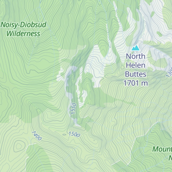 Map of Helen Buttes