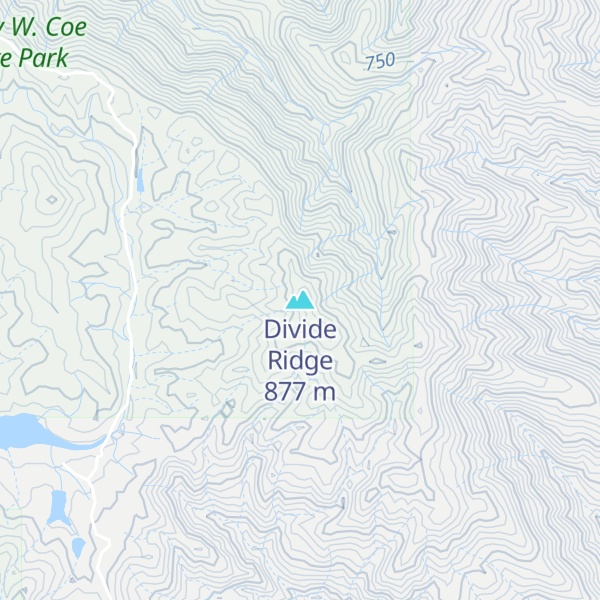 Map of Divide Ridge