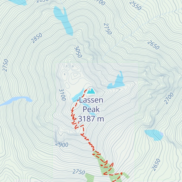 Map of Lassen Peak